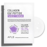 Тканевая маска с коллагеном и пептидами для упругости кожи APLB Collagen EGF Peptide Sheet Mask, 25 мл