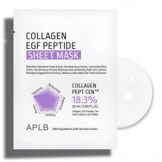 Тканевая маска с коллагеном и пептидами для упругости кожи APLB Collagen EGF Peptide Sheet Mask, 25 мл