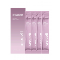 Коллагеновая маска-плёнка для сияния и гладкости кожи Arocell Super Collagen Wrapping Mask, 4 шт х 5 гр