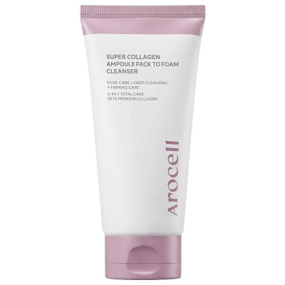 Коллагеновая очищающая маска-пенка Arocell Super Collagen Ampoule Pack To Foam, 120 гр