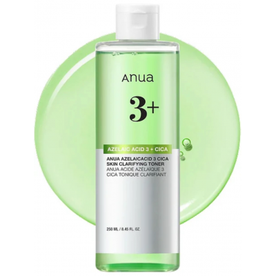 Тонер c азелаиновой кислотой ANUA Azelaic Acid 3% Cica Skin Clarifying Toner, 250 мл