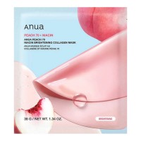 Осветляющая гидрогелевая маска с персиком Anua Peach 70 Niacin Brightening Collagen Mask Осветляющая гидрогелевая маска с персиком Anua Peach 70 Niacin Brightening Collagen Mask