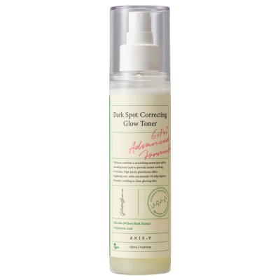 Осветляющий двухфазный тонер-мист от пигментации и постакне Axis-y Dark Spot Correcting Glow Toner, 125 мл