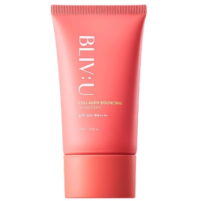 Коллагеновый солнцезащитный крем с пептидами BLIV:U Collagen Bouncing Sunscreen SPF50+PA++++, 50 мл