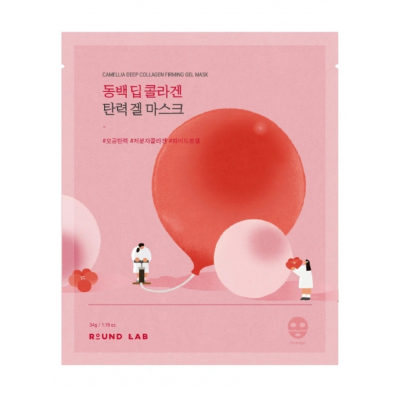 Гидрогелевая маска с экстрактом камелии и коллагеном Round Lab Camellia Deep Collagen Firming Gel Mask, 34 гр
