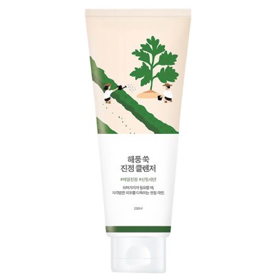 Успокаивающая пенка для умывания с полынью Round Lab Mugwort Calming Cleanser, 150 мл
