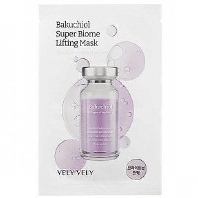 Лифтинг-маска с бакучиолом Vely Vely Bakuchiol Super Biome Lifting Mask, 1 шт