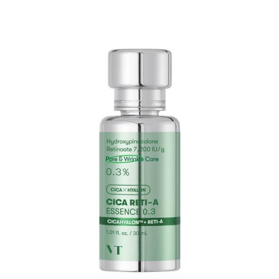 Бустер-эссенция с ретинолом и центеллой VT Cosmetics Cica Reti-A Essence 0.3, 30 мл Бустер-эссенция с ретинолом и центеллой VT Cosmetics Cica Reti-A Essence 0.3, 30 мл