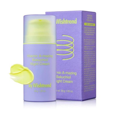 Ночной крем с ретиналем и 1% бакучиола By Wishtrend Vitamin A-mazing Bakuchiol Night Cream, 30 мл Ночной крем с ретиналем и 1% бакучиола By Wishtrend Vitamin A-mazing Bakuchiol Night Cream, 30 мл