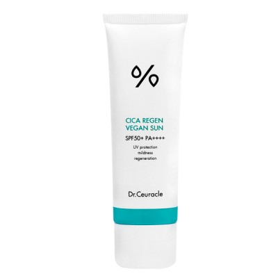  Солнцезащитный веганский крем с центеллой Dr Ceuracle Cica Vegan Sun SPF 50+ PA++++, 50 мл